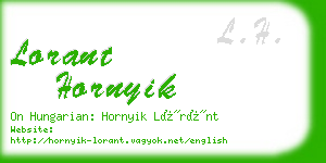 lorant hornyik business card